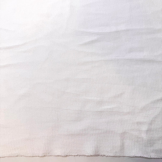 Milk Into Mozzarella - Waffle Knit Rayon Blend Knit - White - Bundles - True Deadstock fabric Fabric by private - Sustainable Textile | FABCYCLE