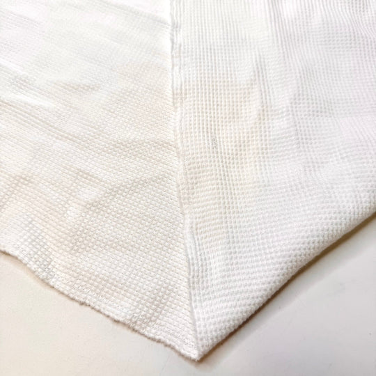 Milk Into Mozzarella - Waffle Knit Rayon Blend Knit - White - Bundles - True Deadstock fabric Fabric by private - Sustainable Textile | FABCYCLE