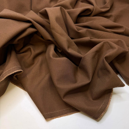 Mince Pie - Twill Weave Polyester Blend Woven - Light Brown - Bundles - True Deadstock fabric Fabric by private - Sustainable Textile | FABCYCLE