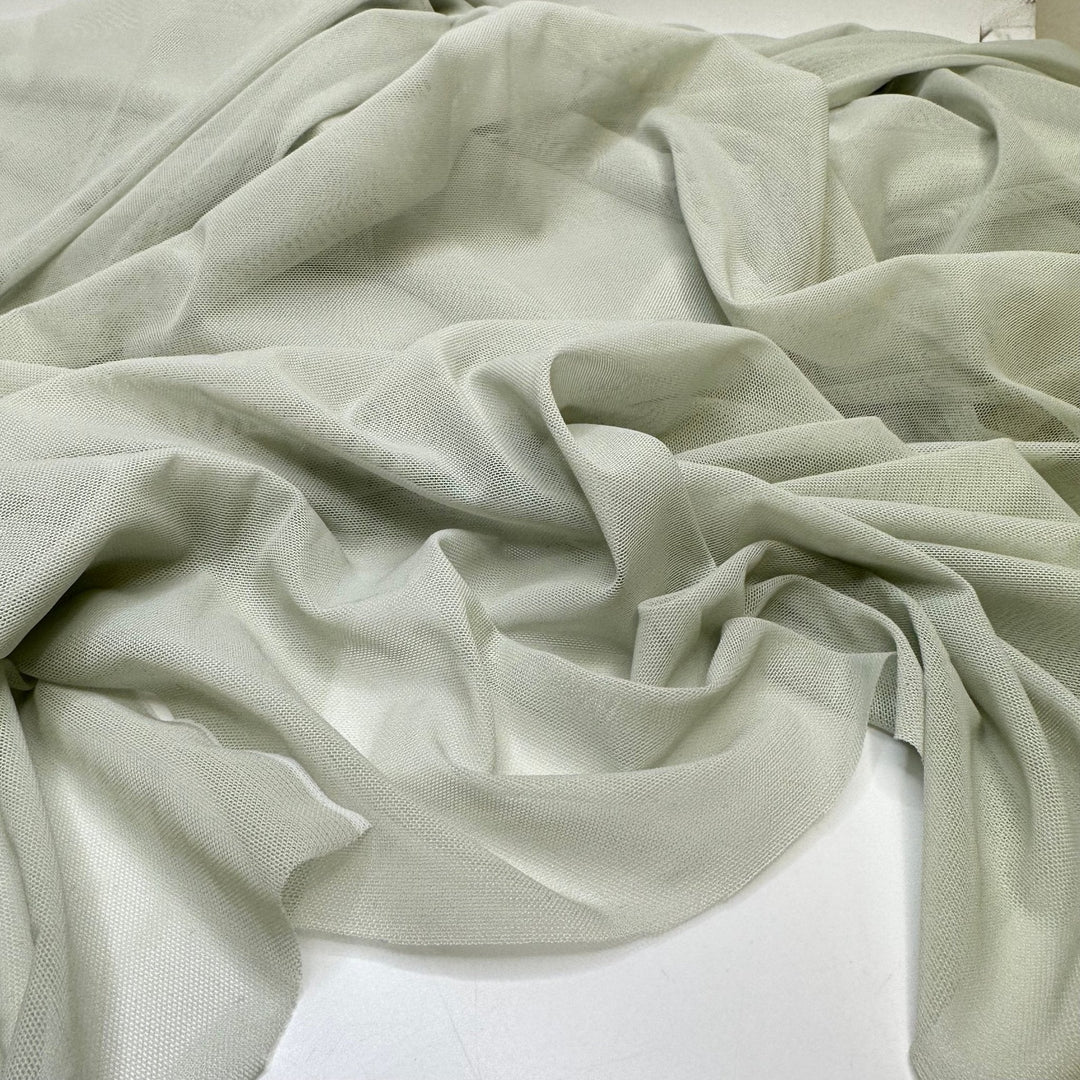 Mint In The Ice - Mesh Poly/Spandex Knit - Light Mint Green - Bundles - True Deadstock fabric Fabric by private - Sustainable Textile | FABCYCLE