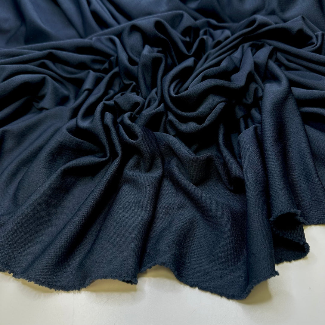 Missed Connection - Polyester Blend Knit - Navy - Bundles - True Deadstock fabric Fabric by private - Sustainable Textile | FABCYCLE