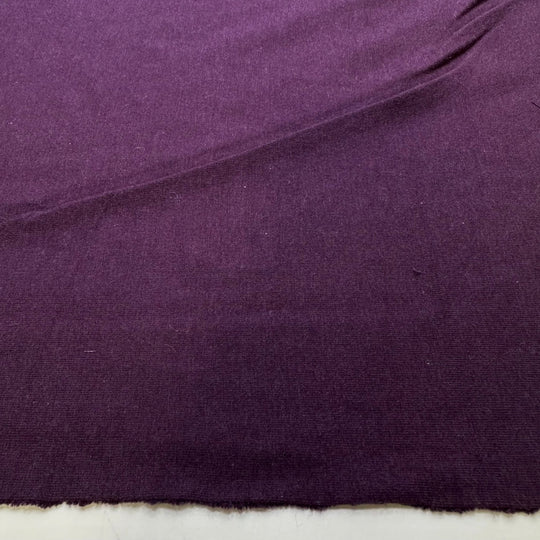 Misty Mountains - French Terry Cotton/Bamboo Knit - Dark Purple - 1.6M Bundle - True Deadstock fabric Fabric by private - Sustainable Textile | FABCYCLE