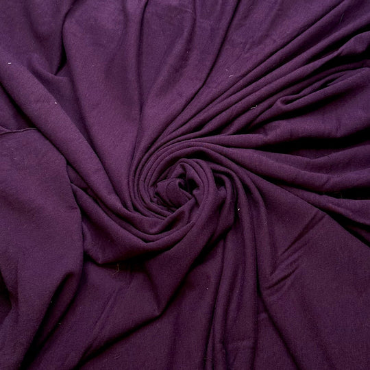 Misty Mountains - French Terry Cotton/Bamboo Knit - Dark Purple - 1.6M Bundle - True Deadstock fabric Fabric by private - Sustainable Textile | FABCYCLE