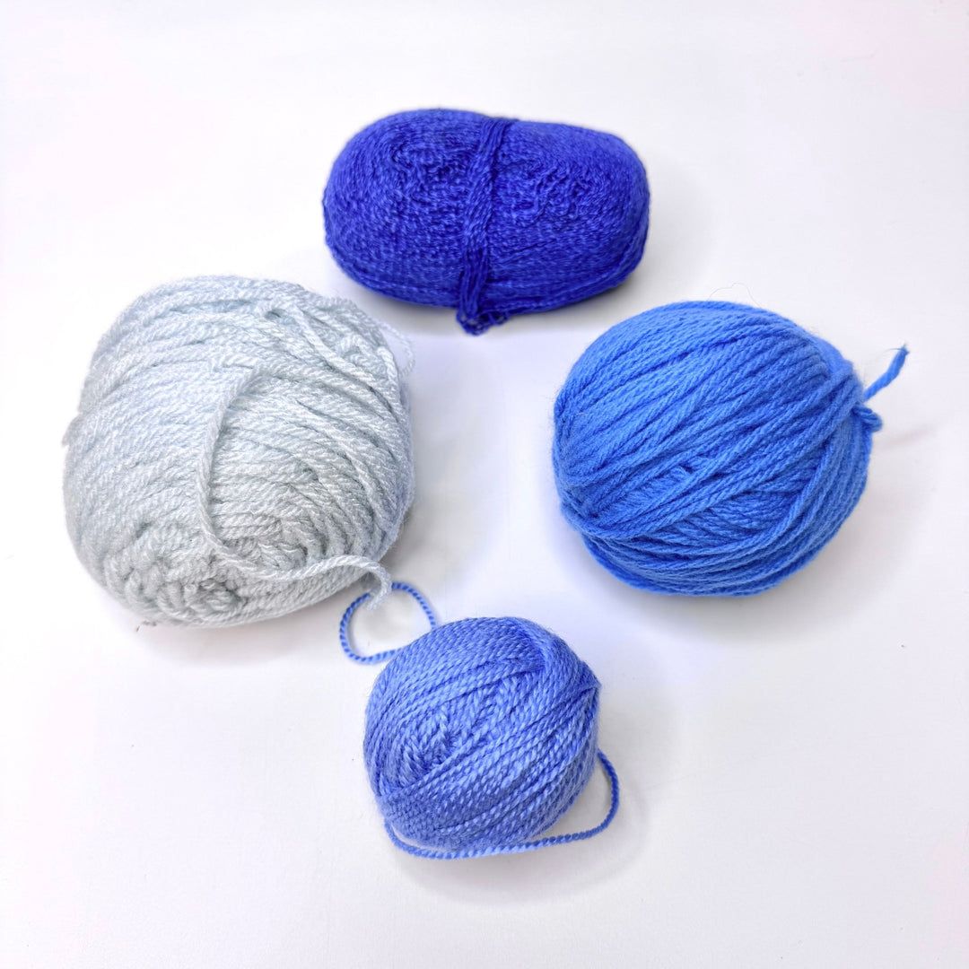 Mixed Fibre Content Yarn - Blue - 4 Pack - True Deadstock supplies Fabric by private - Sustainable Textile | FABCYCLE