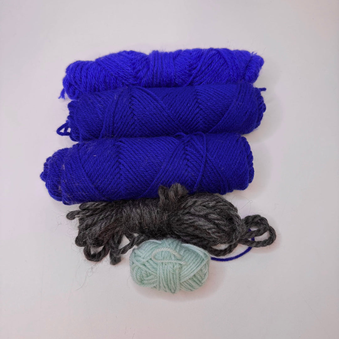 Mixed Fibre Content Yarn - Dark Blue/Grey - 5 Pack - True Deadstock supplies Fabric by private - Sustainable Textile | FABCYCLE