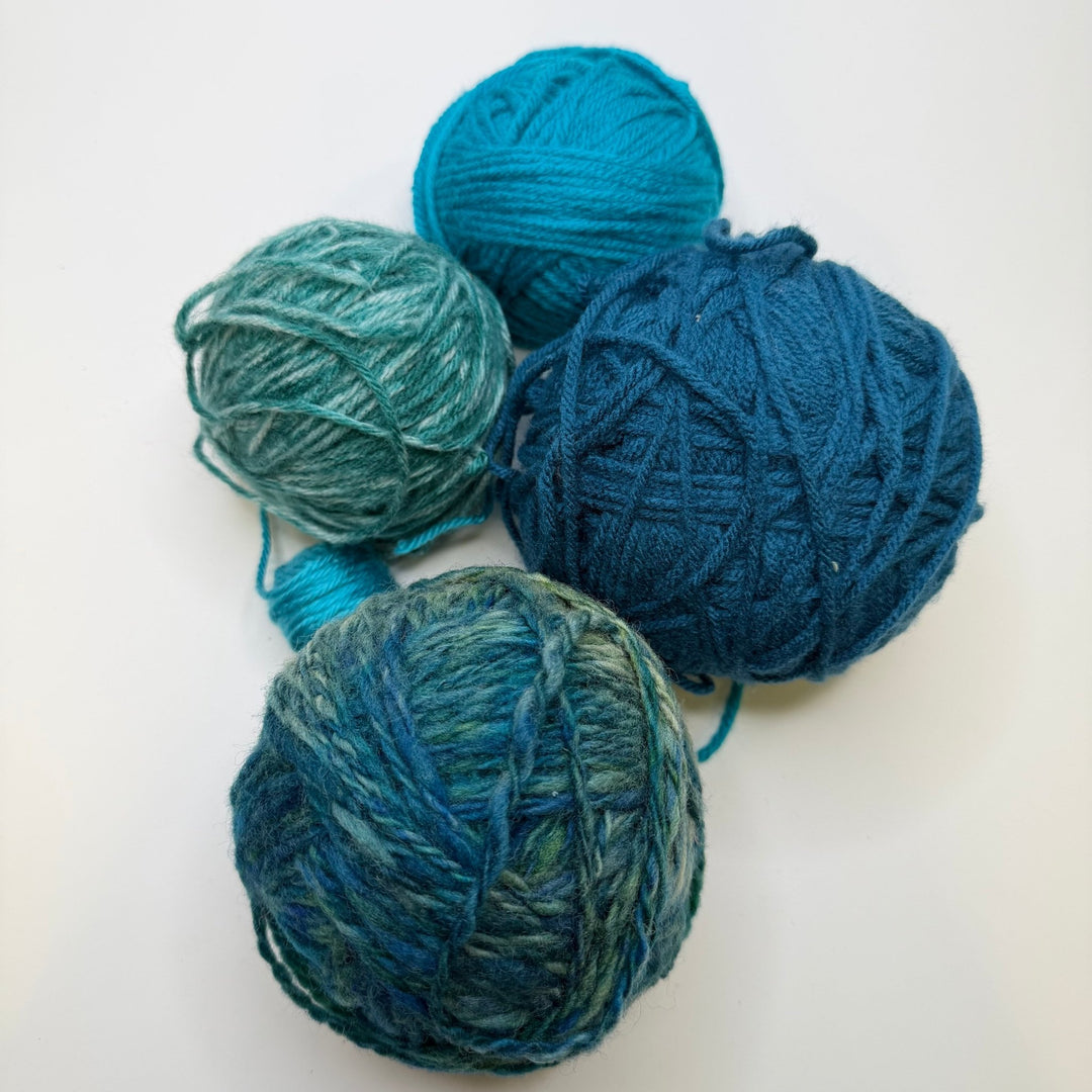 Mixed Fibres Yarn pack - Blue/Navy - 5 Pack - True Deadstock supplies Fabric by private - Sustainable Textile | FABCYCLE