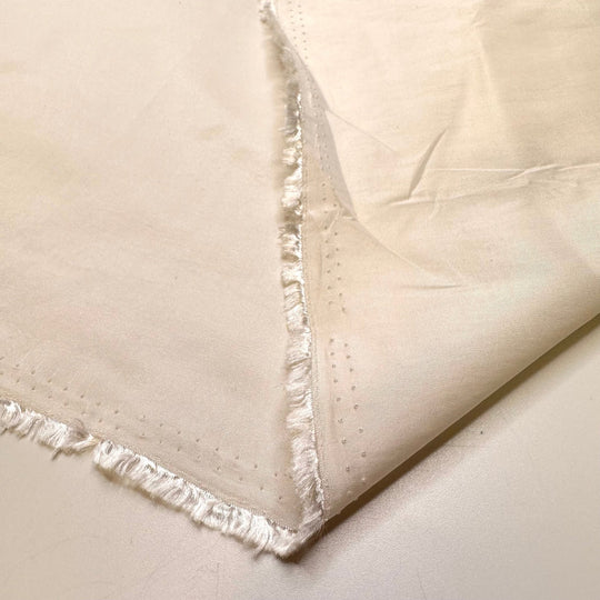 Monochromatic Holiday Decor Ideas - Taffeta Poly Woven - Cream - 3.6M Bundle - True Deadstock fabric Fabric by private - Sustainable Textile | FABCYCLE