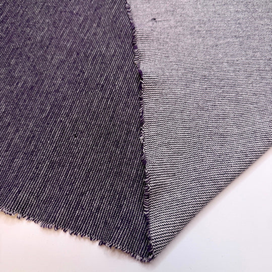 Mooncake - Rib Knit Cotton/Spandex Knit - Dark Purple - 3M Bundle - True Deadstock fabric Fabric by private - Sustainable Textile | FABCYCLE