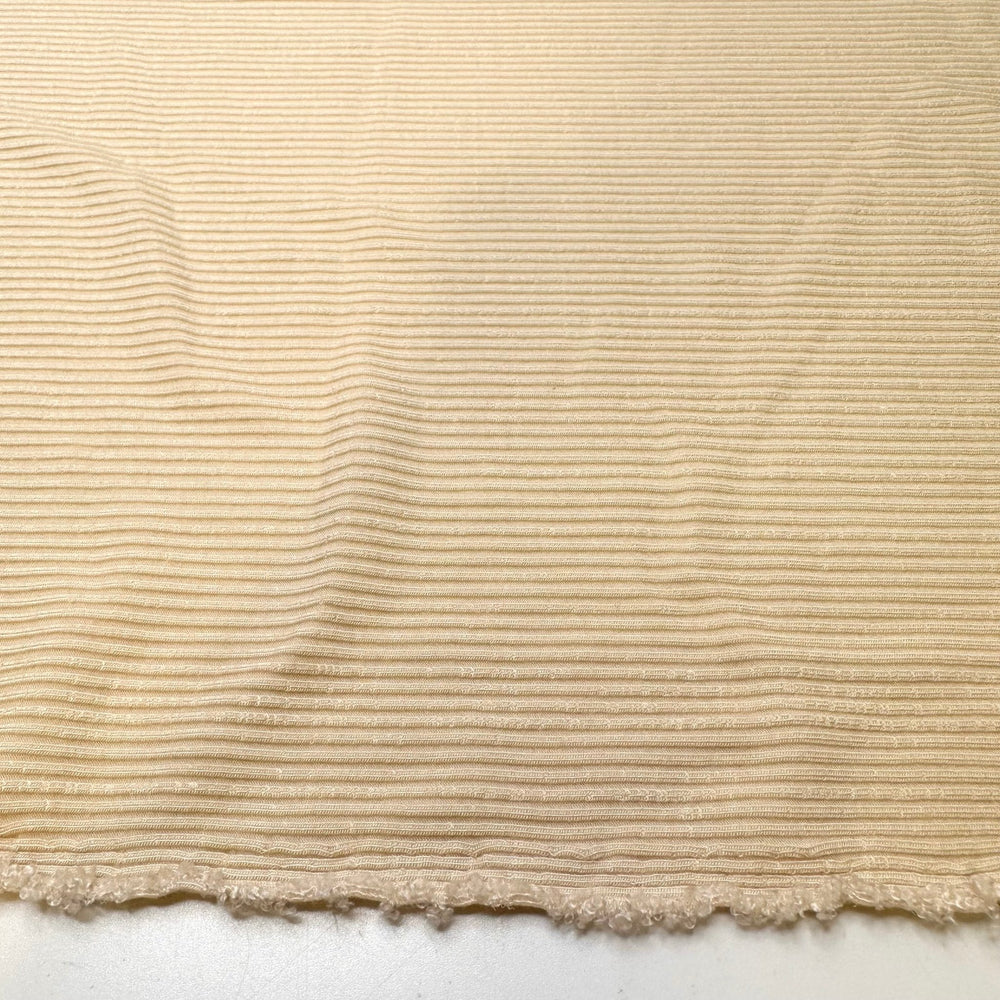 More Marshmallow Than Hot Chocolate - Rib Knit Tencel/Spandex Knit - Dark Cream - 1.75M Bundle - True Deadstock fabric Fabric by private - Sustainable Textile | FABCYCLE