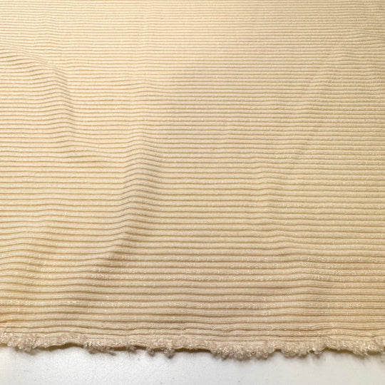 More Marshmallow Than Hot Chocolate - Rib Knit Tencel/Spandex Knit - Dark Cream - 1.75M Bundle - True Deadstock fabric Fabric by private - Sustainable Textile | FABCYCLE