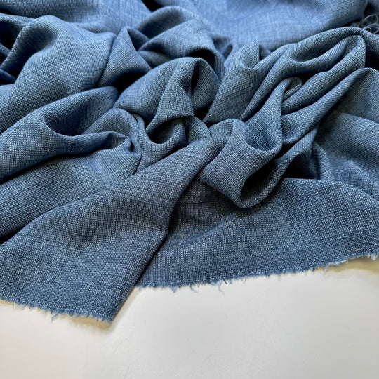 Morning Rain - Polyester Blend Woven - Blue - 2.4M Bundle - True Deadstock fabric Fabric by private - Sustainable Textile | FABCYCLE