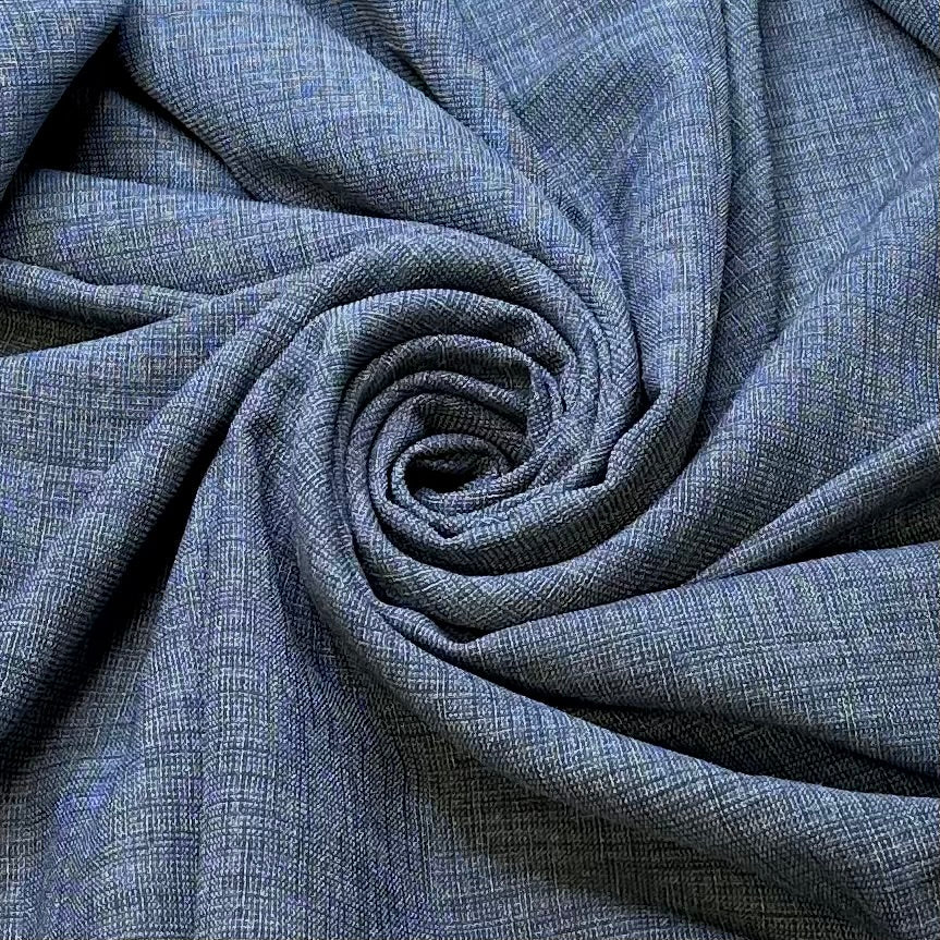 Morning Rain - Polyester Blend Woven - Blue - 2.4M Bundle - True Deadstock fabric Fabric by private - Sustainable Textile | FABCYCLE