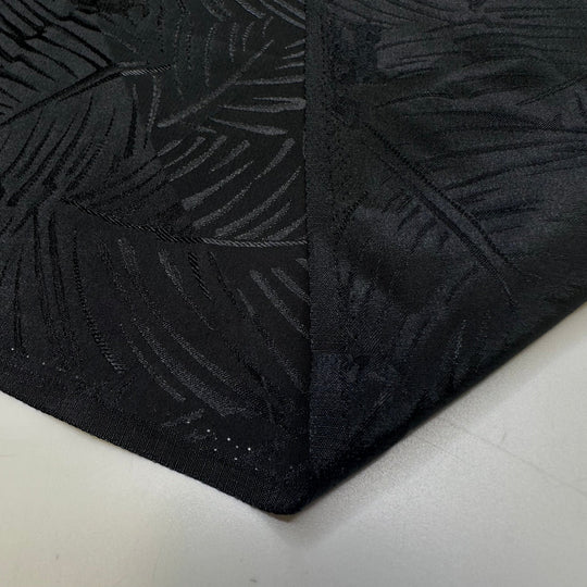 Morticia On Vacation - Polyester Blend Woven - Black Floral - 2.5M Bundle - True Deadstock fabric Fabric by private - Sustainable Textile | FABCYCLE