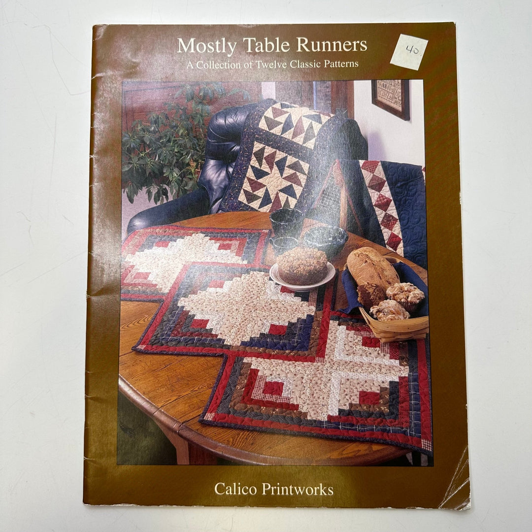 Mostly Table Runners - Calico Printworks Books - Brown Multi - Individual - True Deadstock supplies Fabric by private - Sustainable Textile | FABCYCLE