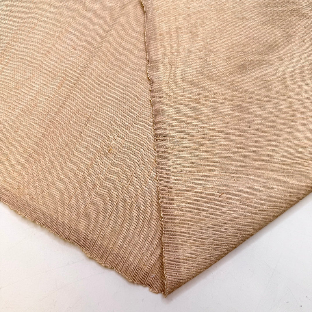 Mother Of Pearl - Raw Silk Silk Woven - Light Beige - 3.2M Bundle - True Deadstock fabric Fabric by private - Sustainable Textile | FABCYCLE
