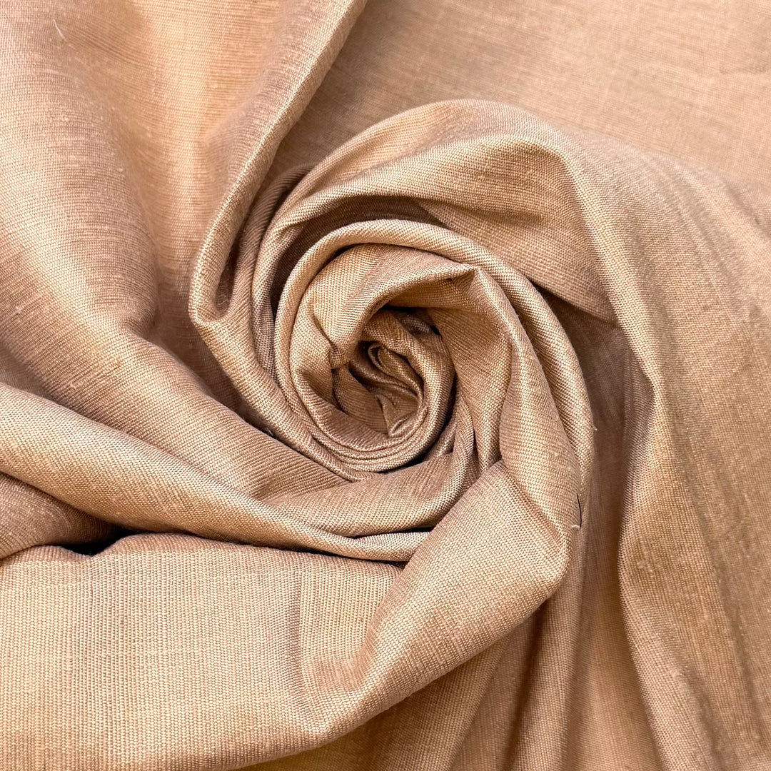 Mother Of Pearl - Raw Silk Silk Woven - Light Beige - 3.2M Bundle - True Deadstock fabric Fabric by private - Sustainable Textile | FABCYCLE