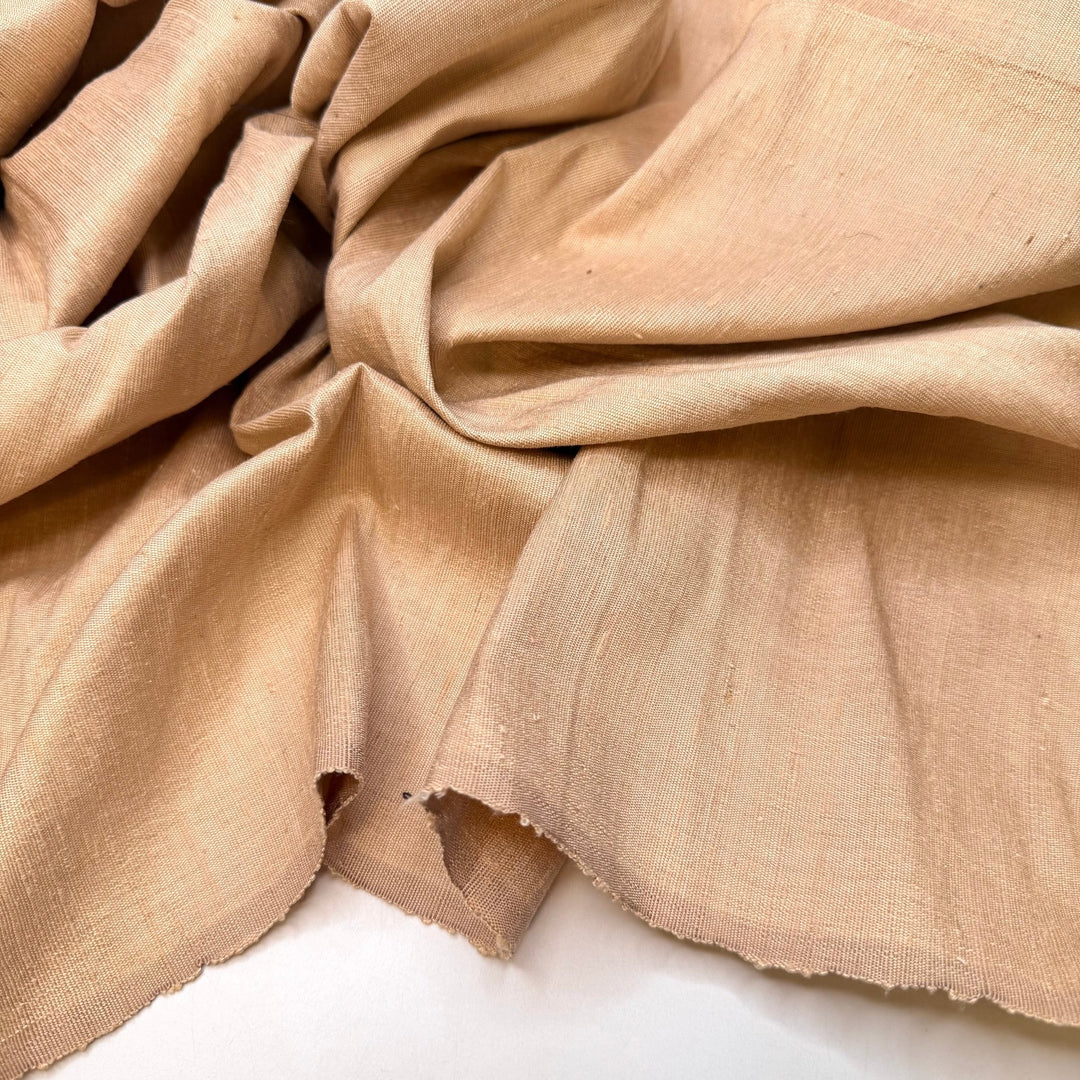 Mother Of Pearl - Raw Silk Silk Woven - Light Beige - 3.2M Bundle - True Deadstock fabric Fabric by private - Sustainable Textile | FABCYCLE