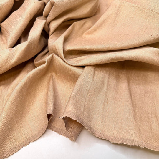 Mother Of Pearl - Raw Silk Silk Woven - Light Beige - 3.2M Bundle - True Deadstock fabric Fabric by private - Sustainable Textile | FABCYCLE