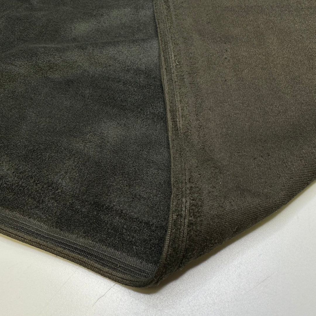 Motorbike Zaddy - Faux Suede Polyester Blend Knit - Dark Olive Green - 1.2M Bundle - True Deadstock fabric Fabric by private - Sustainable Textile | FABCYCLE