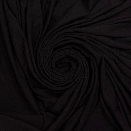 Mountain Overlook - Jersey Wool Blend Knit - Black - 2.45M Bundle - True Deadstock fabric Fabric by private - Sustainable Textile | FABCYCLE
