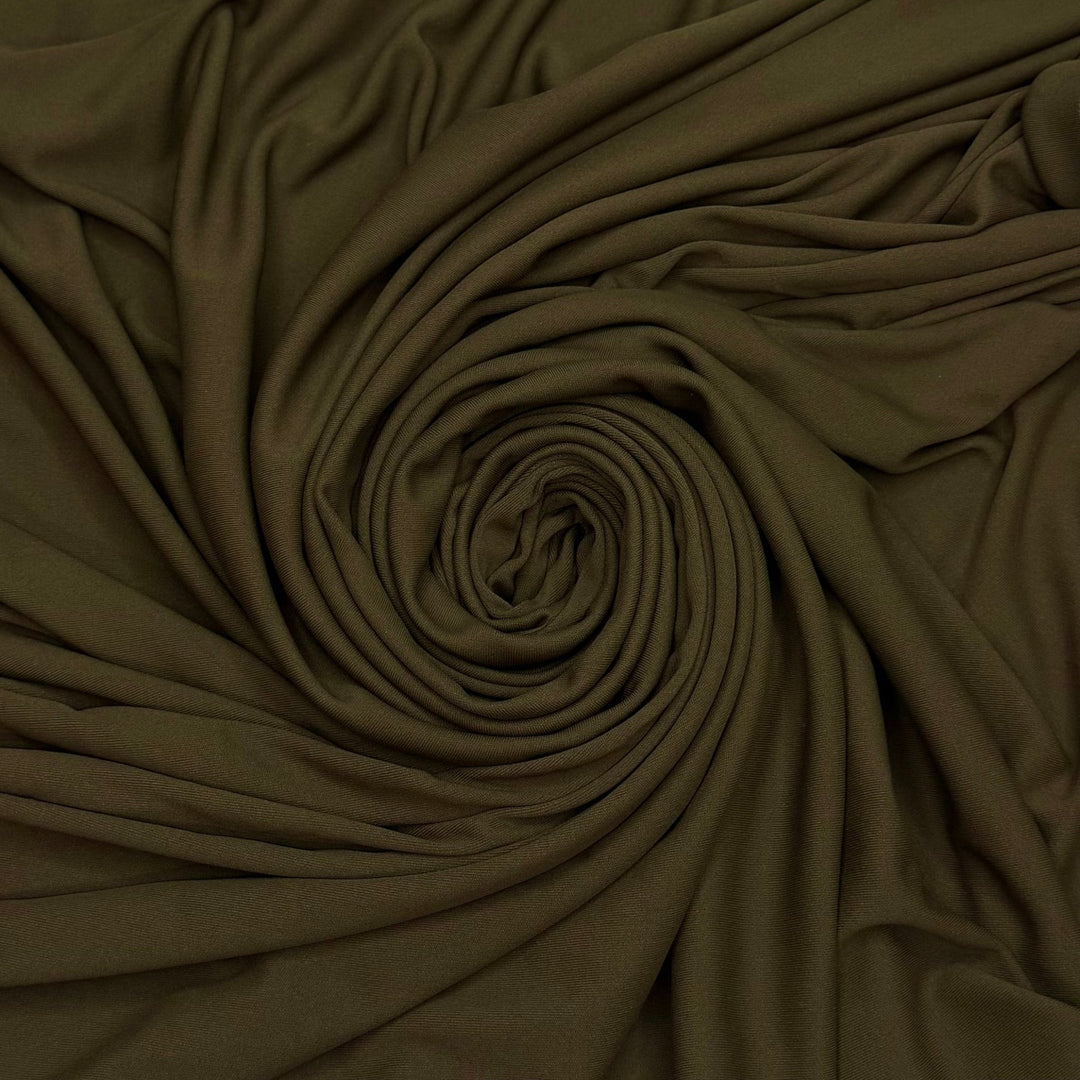 Mountain River Adventure - Jersey Polyester Blend Knit - Dark Green - 1.75M Bundle - True Deadstock fabric Fabric by private - Sustainable Textile | FABCYCLE