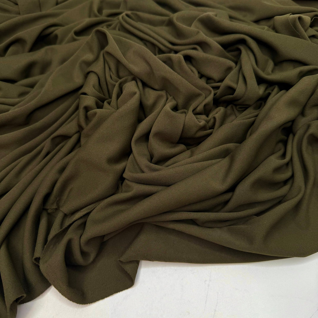 Mountain River Adventure - Jersey Polyester Blend Knit - Dark Green - 1.75M Bundle - True Deadstock fabric Fabric by private - Sustainable Textile | FABCYCLE