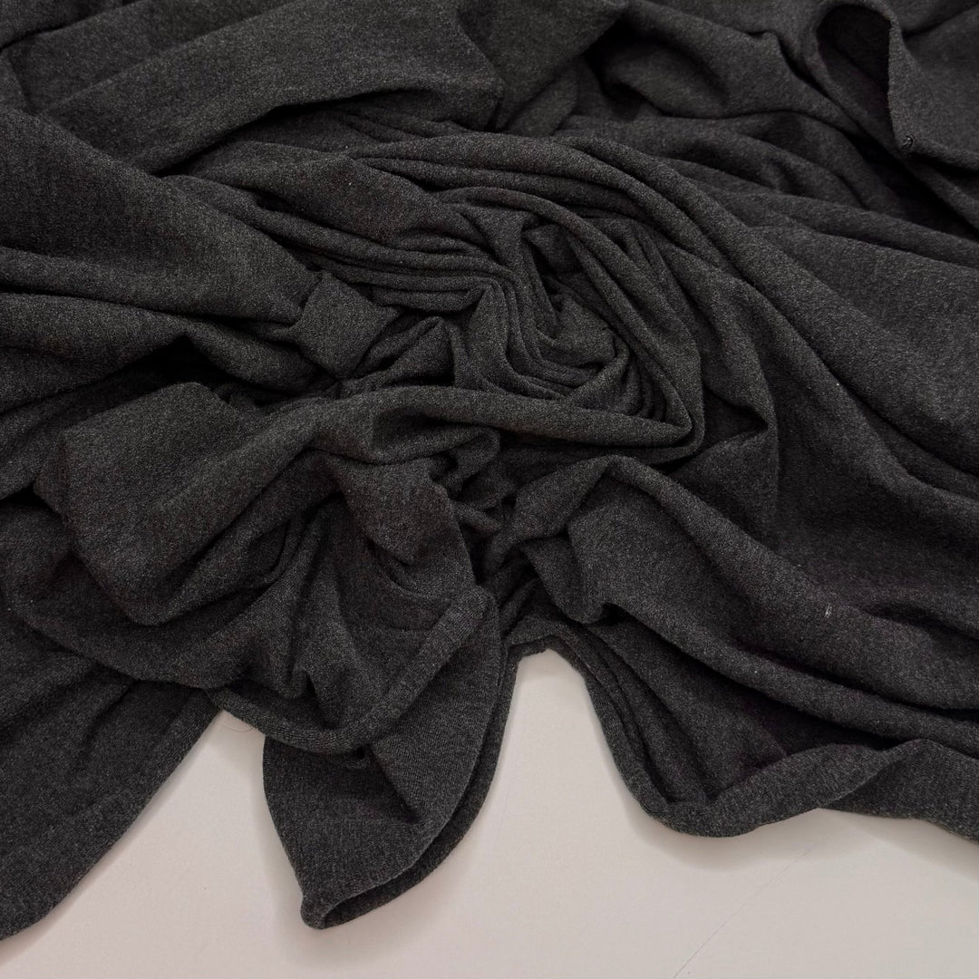 Mountaineering - Jersey Rayon Blend Knit - Dark Grey - 2.8M Bundle - True Deadstock fabric Fabric by private - Sustainable Textile | FABCYCLE