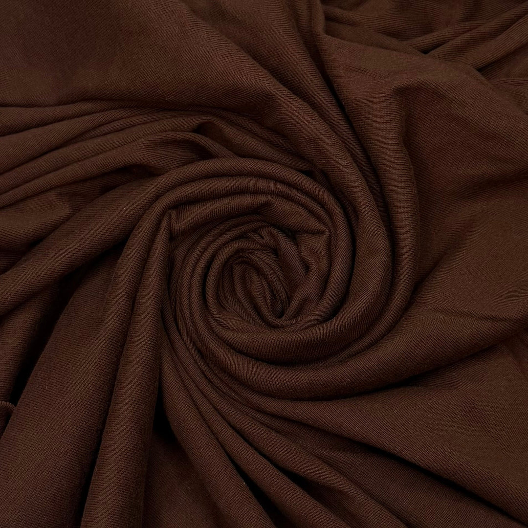 Moving To The Beach - Rib Knit Cotton Knit - Brown - 0.85M Bundle - True Deadstock fabric Fabric by private - Sustainable Textile | FABCYCLE