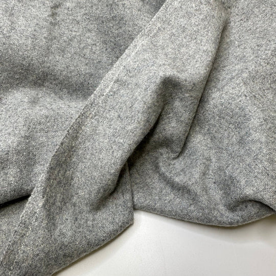 Mr Grey - Brushed Wool Blend Woven - Light Grey - 1.3M Bundle - True Deadstock fabric Fabric by private - Sustainable Textile | FABCYCLE