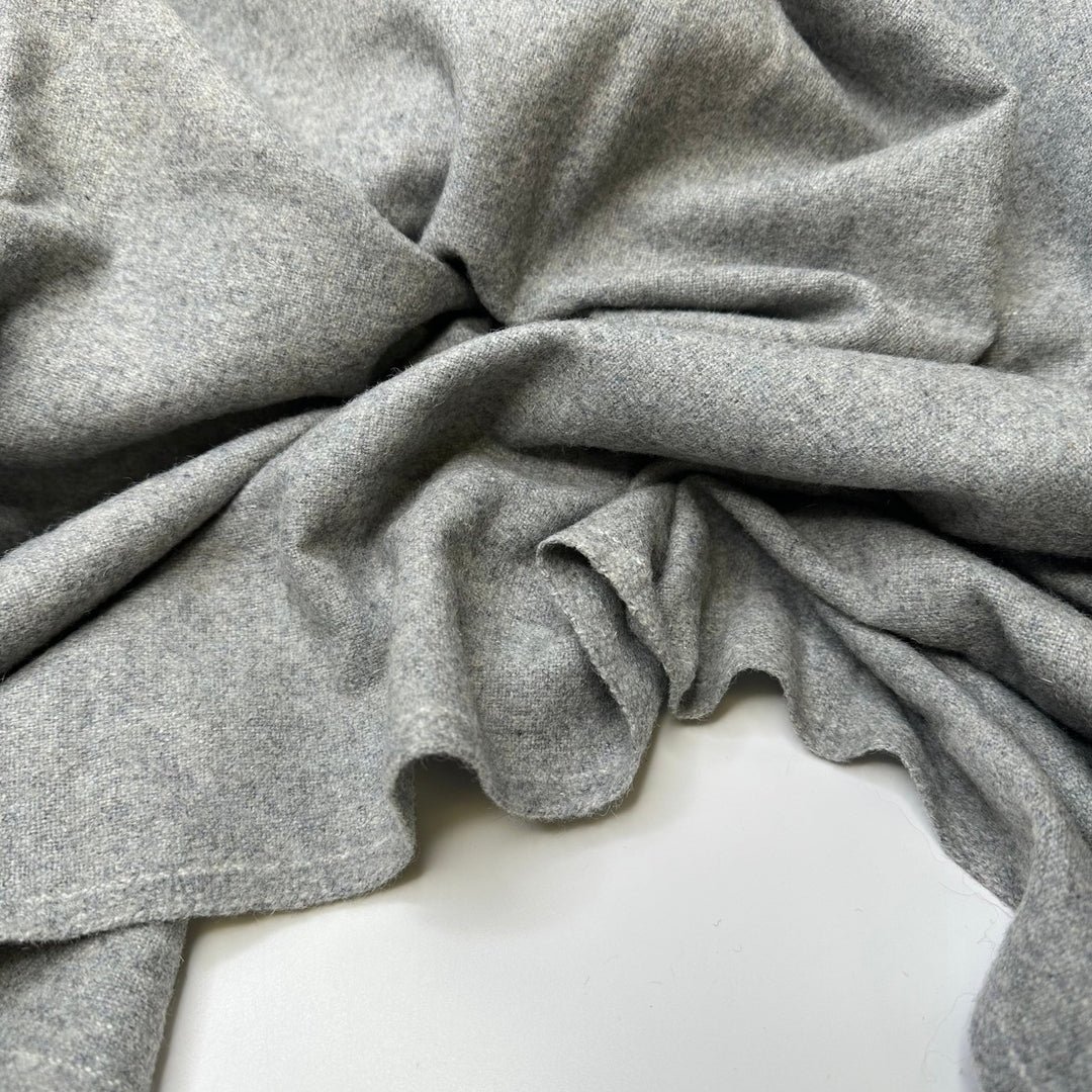 Mr Grey - Brushed Wool Blend Woven - Light Grey - 1.3M Bundle - True Deadstock fabric Fabric by private - Sustainable Textile | FABCYCLE