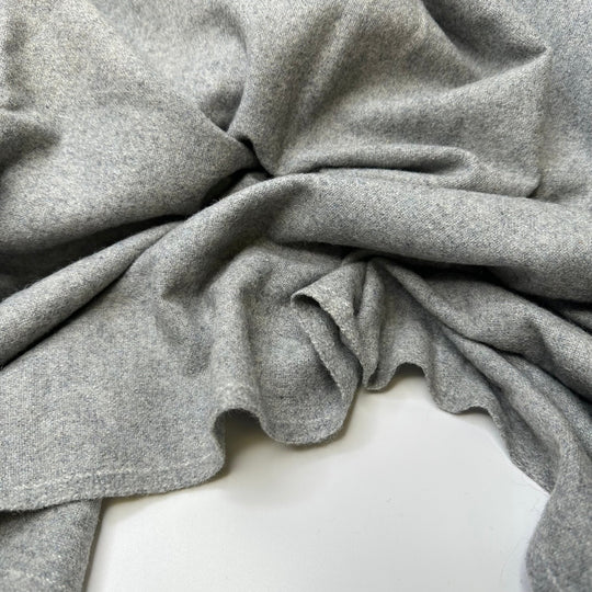 Mr Grey - Brushed Wool Blend Woven - Light Grey - 1.3M Bundle - True Deadstock fabric Fabric by private - Sustainable Textile | FABCYCLE