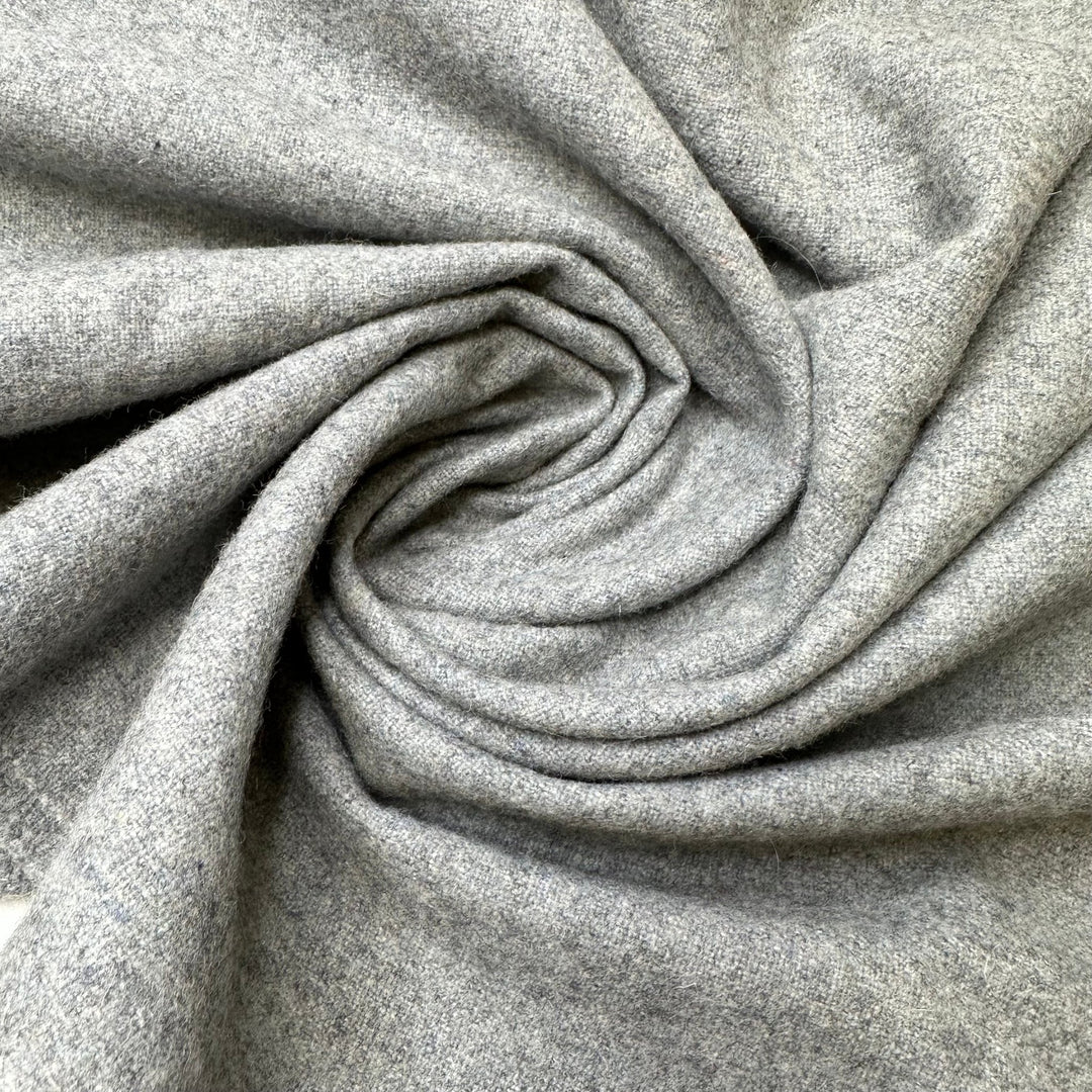 Mr Grey - Brushed Wool Blend Woven - Light Grey - 1.3M Bundle - True Deadstock fabric Fabric by private - Sustainable Textile | FABCYCLE