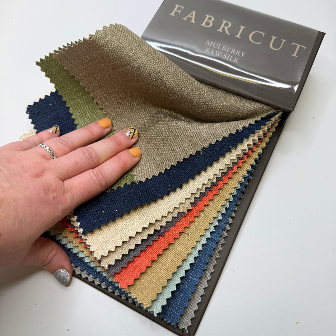 Mulberry Raw Silk - Home Décor Sample Books - Small Rectangle - True Deadstock fabric Fabric by private - Sustainable Textile | FABCYCLE
