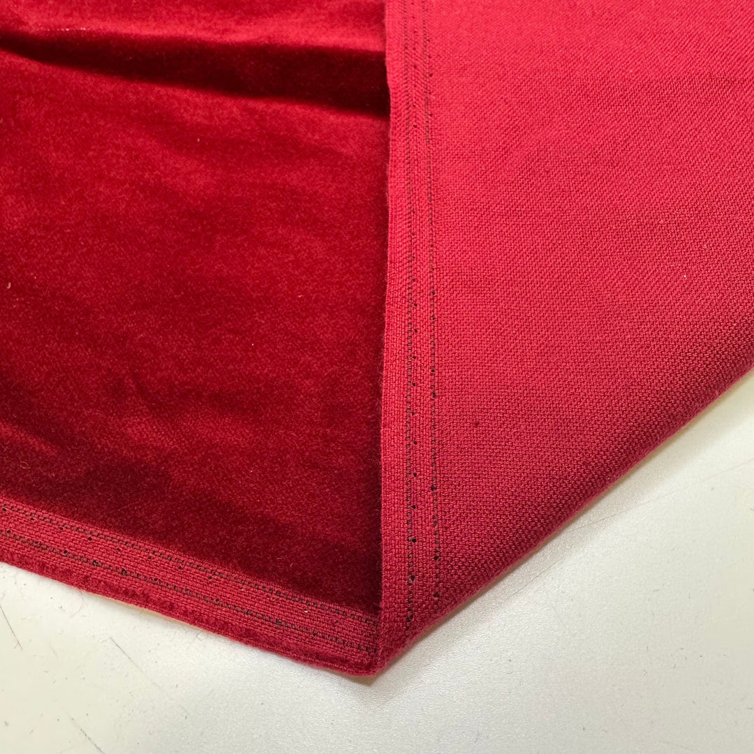 Mulled Wine Scented - Velvet Cotton Woven - Dark Red - 1.1M Bundle - True Deadstock fabric Fabric by private - Sustainable Textile | FABCYCLE