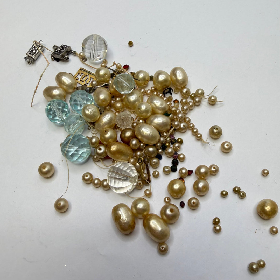 Multi Pearls Beads - Cream Multi - 20 Pack - True Deadstock supplies Fabric by private - Sustainable Textile | FABCYCLE