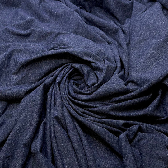 Murky Skies - Jersey Cotton/Spandex Knit - Dark Grey/Blue - Bundles - True Deadstock fabric Fabric by private - Sustainable Textile | FABCYCLE