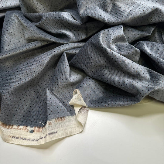 Must Change The Wallpaper - Vintage Cotton/Poly Woven - Grey Multi Polka Dots - 2.8M Bundle - True Deadstock fabric Fabric by private - Sustainable Textile | FABCYCLE