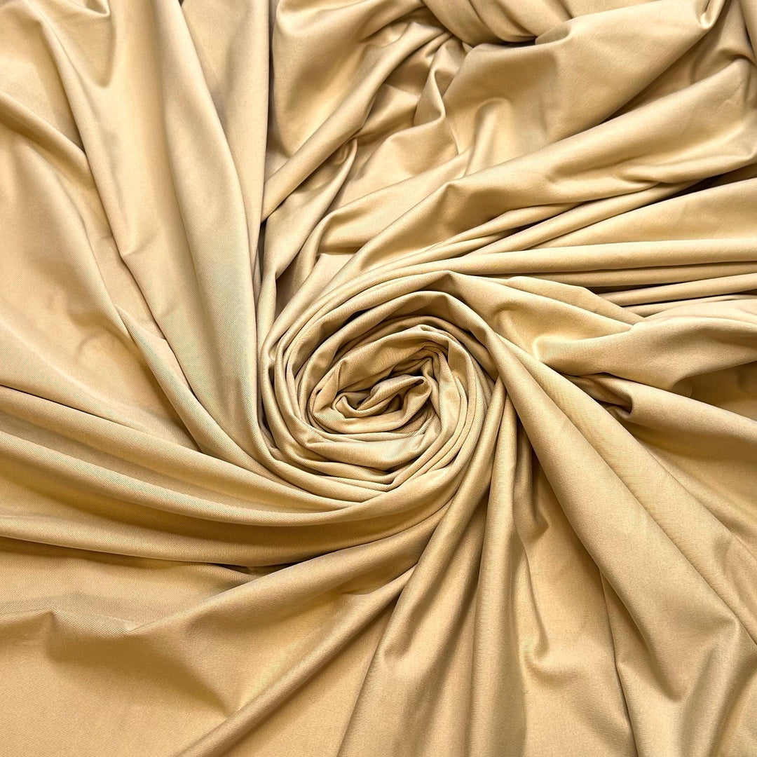 My Day Off - Chitosante Poly/Spandex Knit - Light Yellow/Beige - 3.9M Bundle - True Deadstock fabric Fabric by private - Sustainable Textile | FABCYCLE