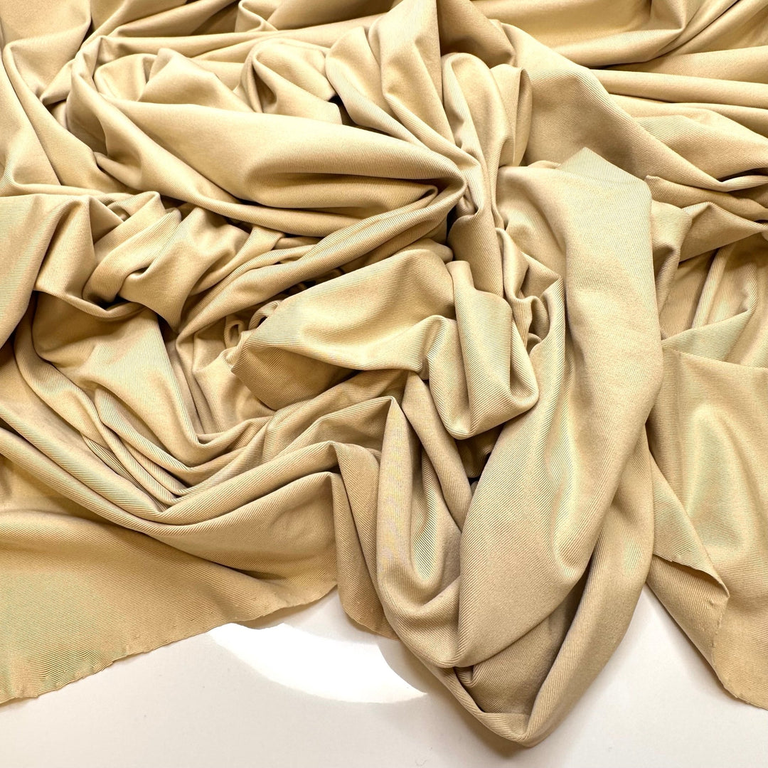 My Day Off - Chitosante Poly/Spandex Knit - Light Yellow/Beige - 3.9M Bundle - True Deadstock fabric Fabric by private - Sustainable Textile | FABCYCLE