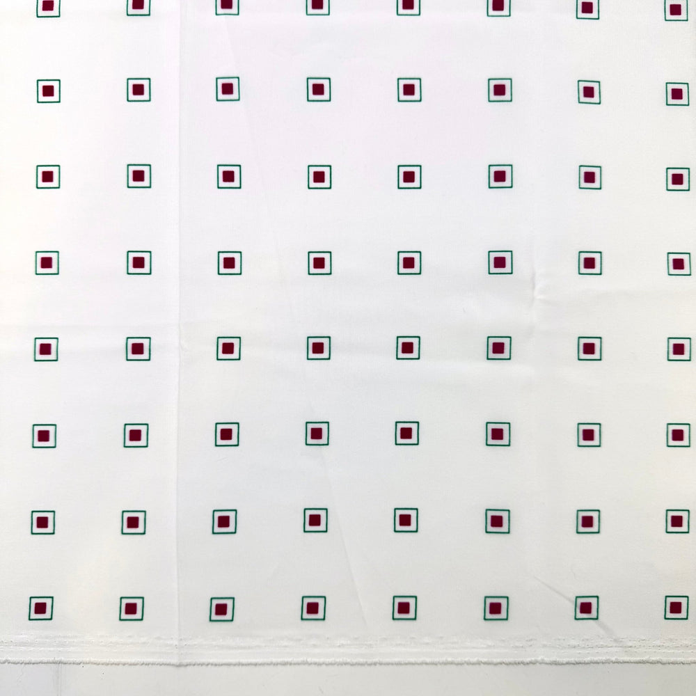 My Favourite Band Is Retro Now - Polyester Blend Woven - White Multi Geometric - 1.75M Bundle - True Deadstock fabric Fabric by private - Sustainable Textile | FABCYCLE