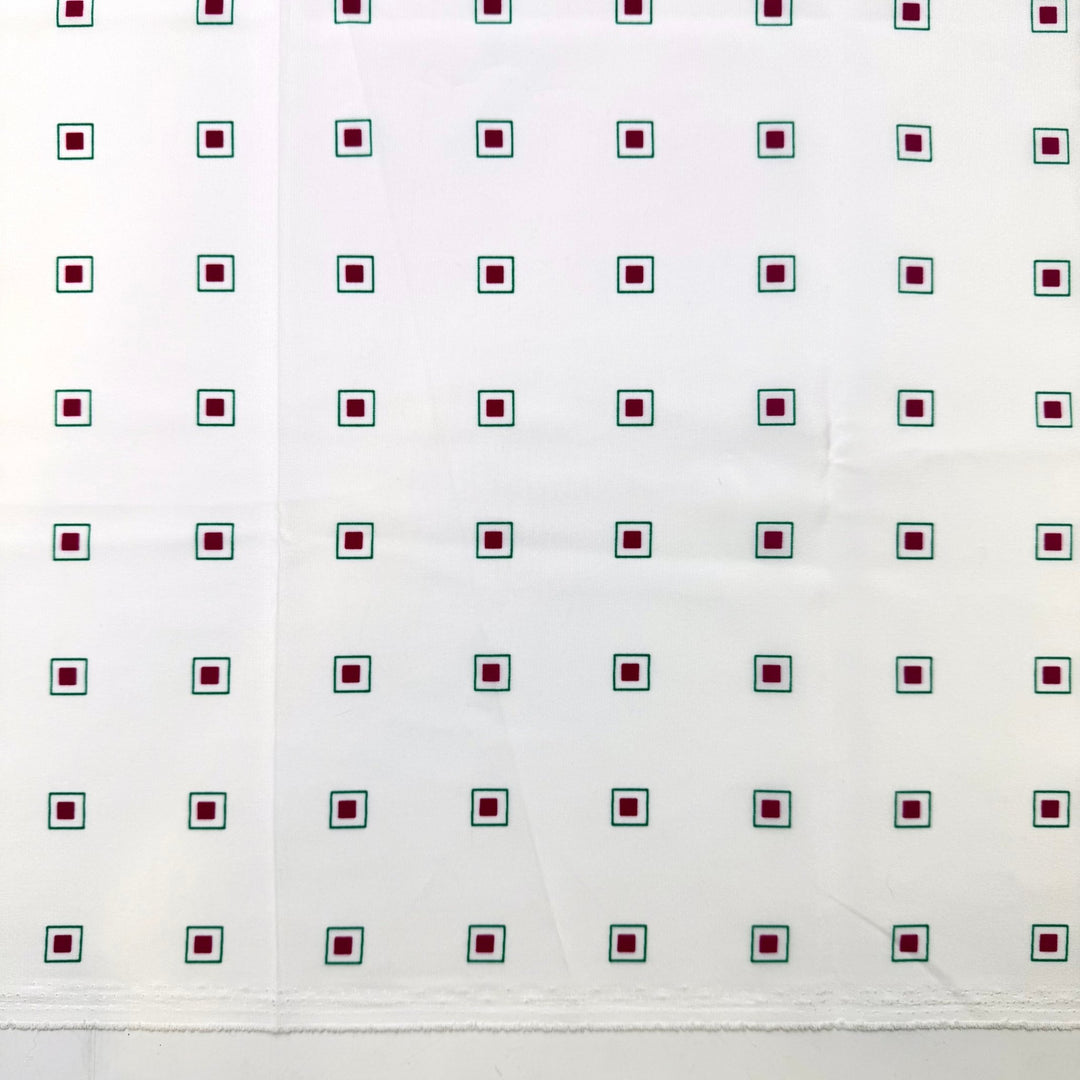My Favourite Band Is Retro Now - Polyester Blend Woven - White Multi Geometric - 1.75M Bundle - True Deadstock fabric Fabric by private - Sustainable Textile | FABCYCLE