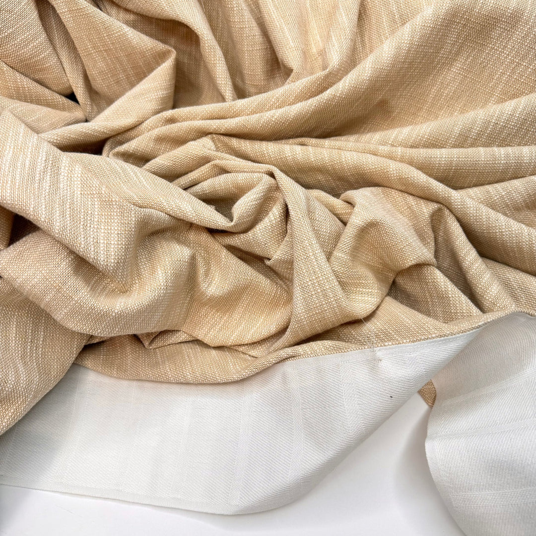 My Favourite Grocery Bag - Cotton Blend Woven - Light Beige - 2.1M Bundle - True Deadstock fabric Fabric by private - Sustainable Textile | FABCYCLE