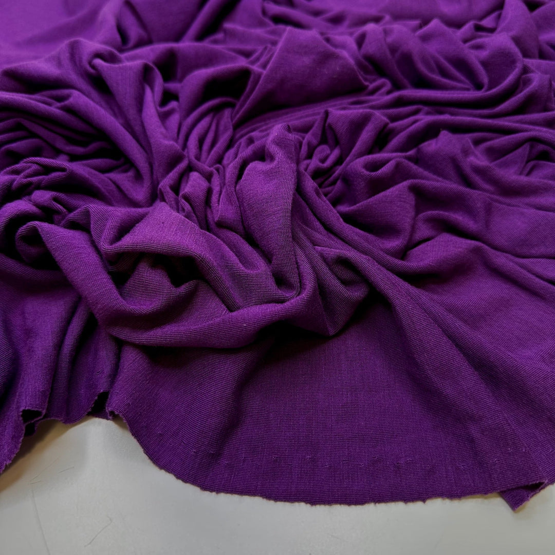 My Favourite Romance Novel - Polyester Blend Knit - Purple - 0.85M Bundle - True Deadstock fabric Fabric by private - Sustainable Textile | FABCYCLE