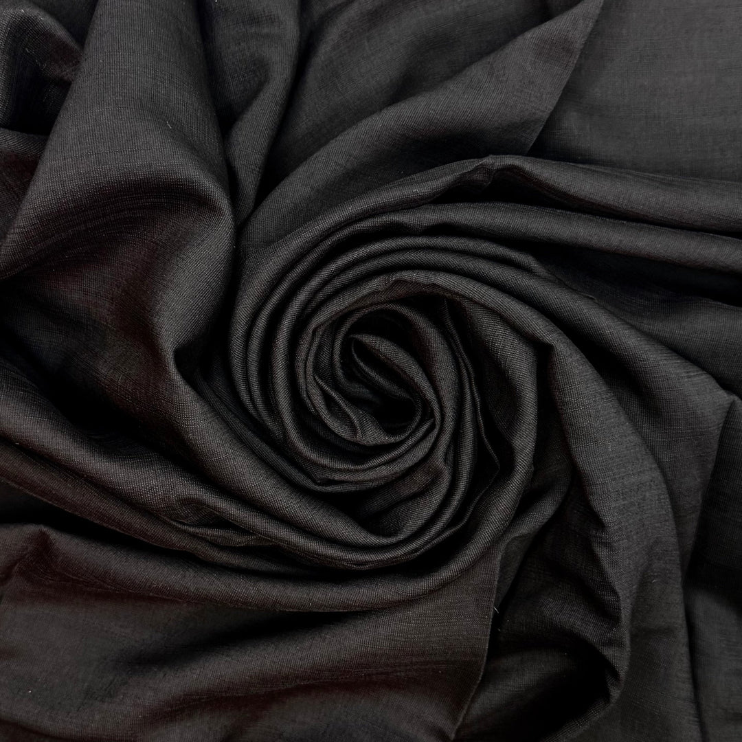 My Handsome Prince - Cotton Blend Woven - Black - 3M Bundle - True Deadstock fabric Fabric by private - Sustainable Textile | FABCYCLE