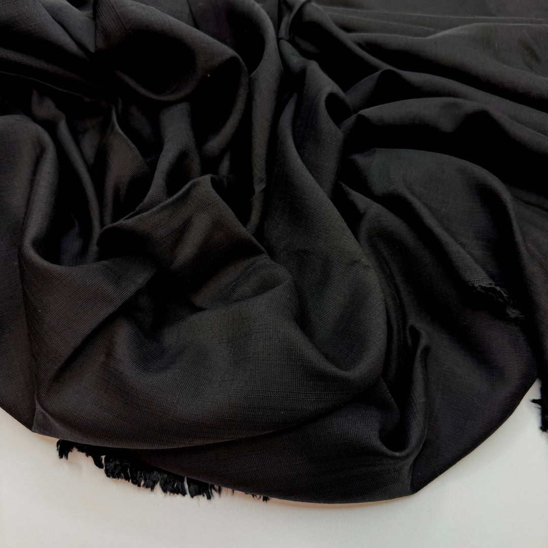 My Handsome Prince - Cotton Blend Woven - Black - 3M Bundle - True Deadstock fabric Fabric by private - Sustainable Textile | FABCYCLE