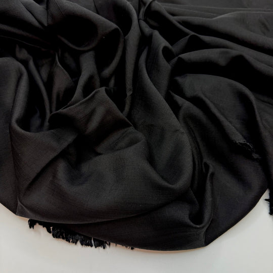 My Handsome Prince - Cotton Blend Woven - Black - 3M Bundle - True Deadstock fabric Fabric by private - Sustainable Textile | FABCYCLE