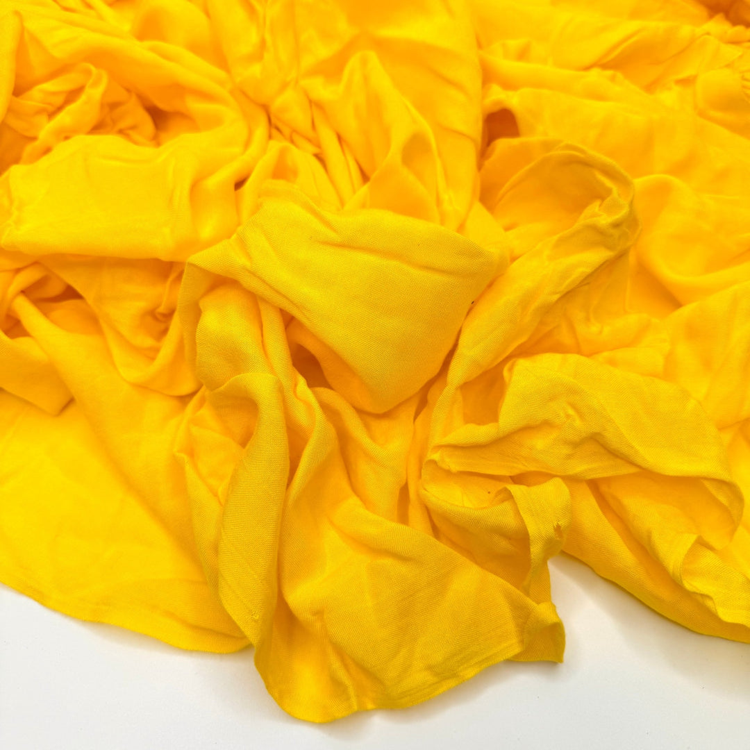 My Moment In The Spotlight - Cotton/Rayon Woven - Yellow - 1.1M Bundle - True Deadstock fabric Fabric by private - Sustainable Textile | FABCYCLE