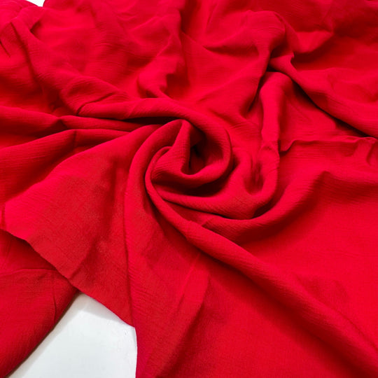 My Red Carpet Moment - Cotton Blend Woven - Red - 1M Bundle - True Deadstock fabric Fabric by private - Sustainable Textile | FABCYCLE