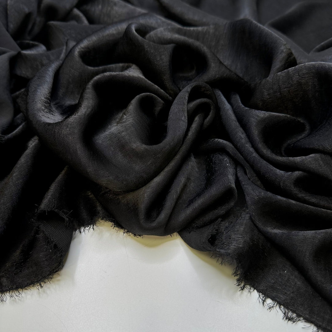 Mysterious Figure - Polyester Blend Woven - Black - Bundles - True Deadstock fabric Fabric by private - Sustainable Textile | FABCYCLE