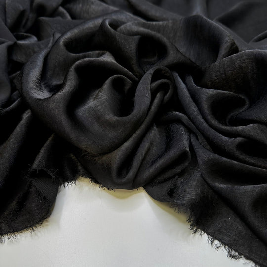 Mysterious Figure - Polyester Blend Woven - Black - Bundles - True Deadstock fabric Fabric by private - Sustainable Textile | FABCYCLE